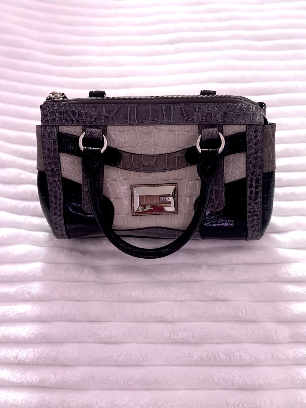 croc-embossed vintage bag